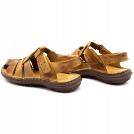 Polbut Sandali in pelle da uomo 211 beige 4