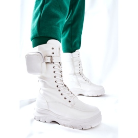 Stivali Platform Issanti Bianchi Con Rene bianco 2