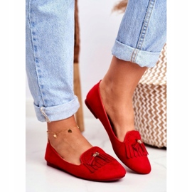 BUGO Mocassini da donna Red Lords Fringes Therese rosso 1