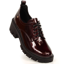 Mocassini da donna laccati bordeaux Potocki rosso multicolore 1
