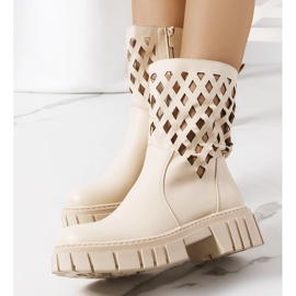 Stivali color crema Dinah beige 2