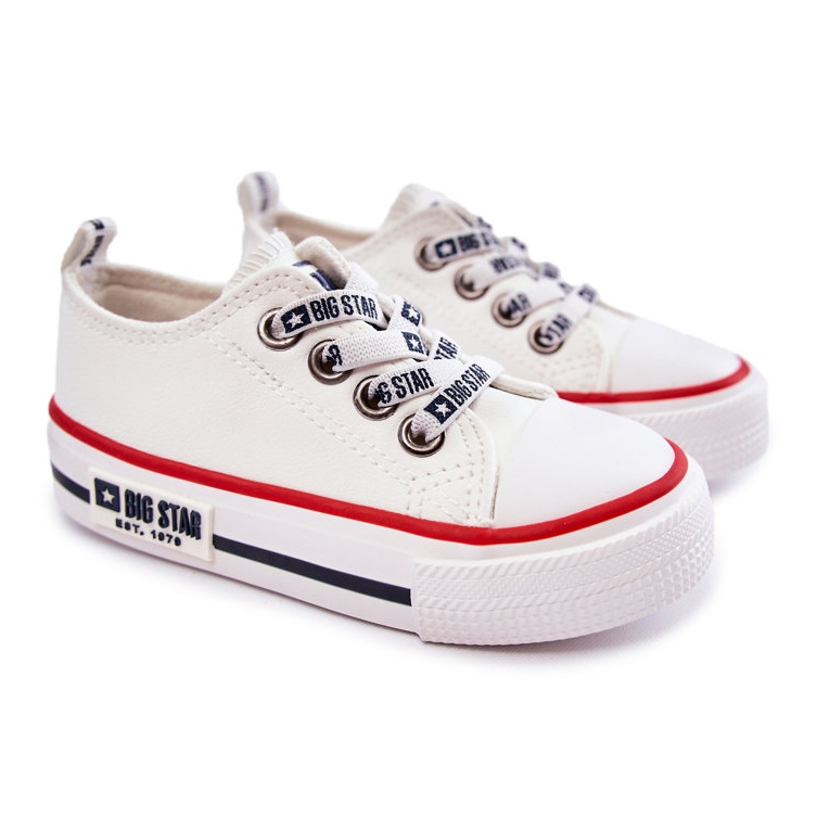 Sneakers in pelle per bambini Big Star KK374042 Bianche bianca 1