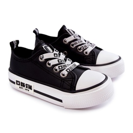 Sneakers in pelle per bambini Big Star KK374043 Nero-Bianco 2