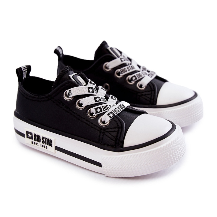 Sneakers in pelle per bambini Big Star KK374043 Nero-Bianco 2