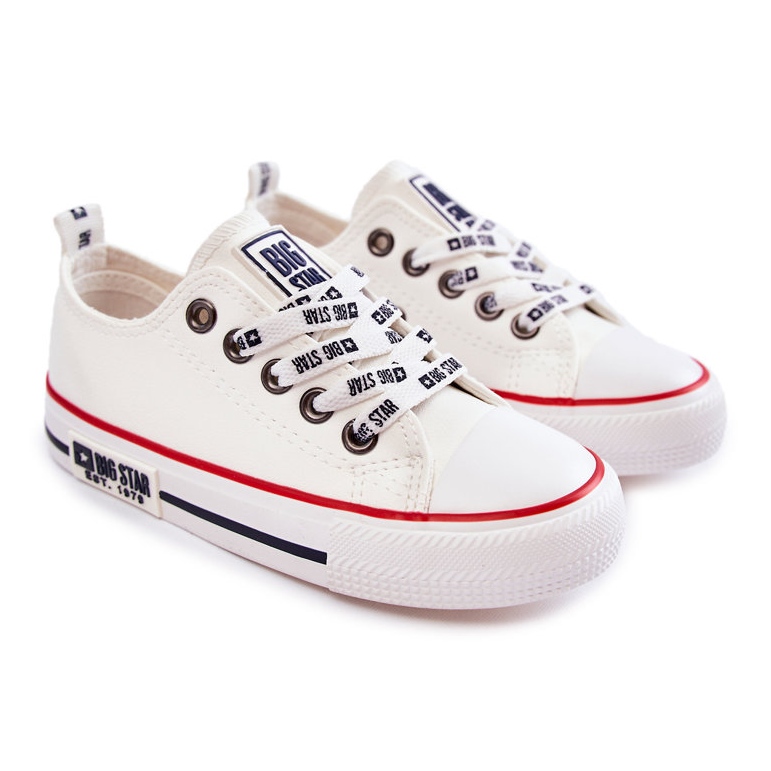 Sneakers in pelle per bambini Big Star KK374038 Bianche bianca 1