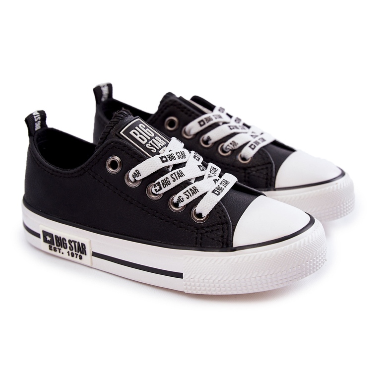 Sneakers in pelle per bambini Big Star KK374039 Nero 1