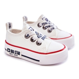 Sneakers in pelle per bambini Big Star KK374040 Bianche bianca 1