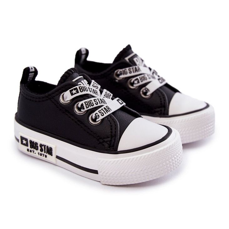 Sneakers in pelle per bambini Big Star KK374041 Nero-Bianco 1