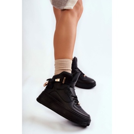 Scarpe sportive alte da donna isolate nere Lexa nero 1