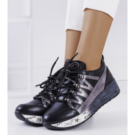 BM Sneakers Ballard nere e metallizzate nero d'argento 1