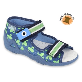Scarpe da bambino Befado gialle 350P019 blu navy verde 4