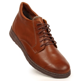 Scarpe comode da uomo in pelle, marrone Łukbut 1816 1