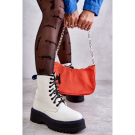 Stivali allacciati da donna Glany White Callie bianca 2