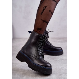 Stivali allacciati da donna Glany Black Callie nero 1