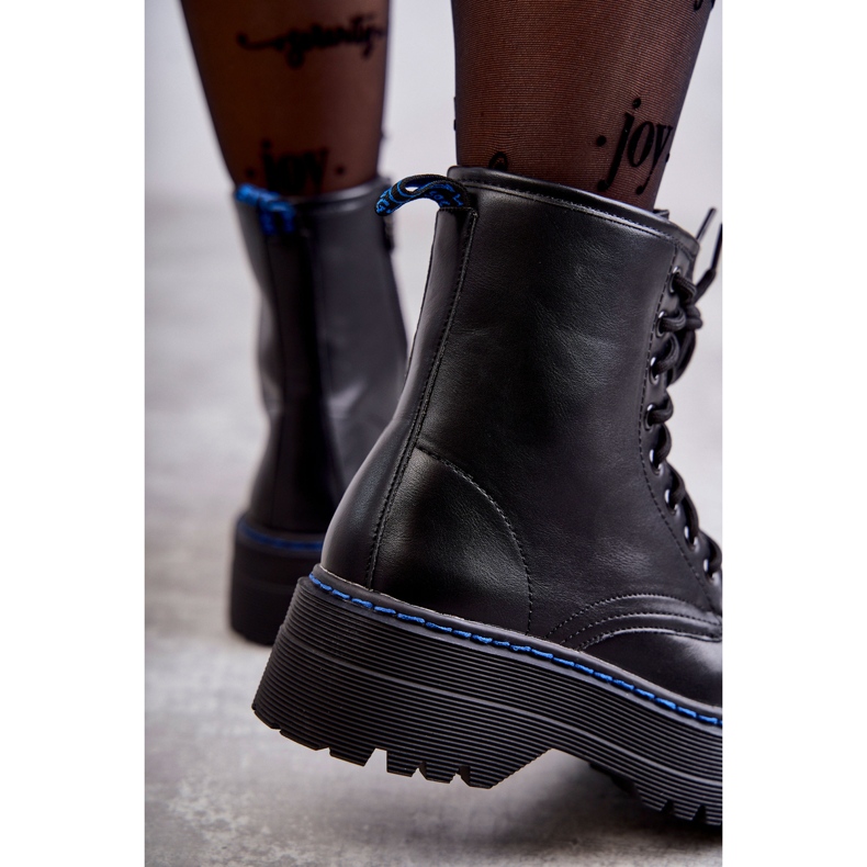 Stivali allacciati da donna Glany Black Callie nero 2