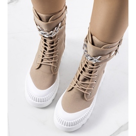 BM Sneakers marroni con catena Taus marrone cachi verde 1