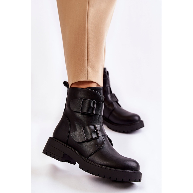 Stivali Da Donna In Pelle Con Cerniera Nero Gritta 1