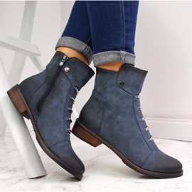 Stivali da donna con ornamenti, isolati blu Jezzi JEZ52D 1