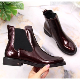 Scarpe da donna verniciate bordeaux caldo Potocki WOL93B chiaretto 1