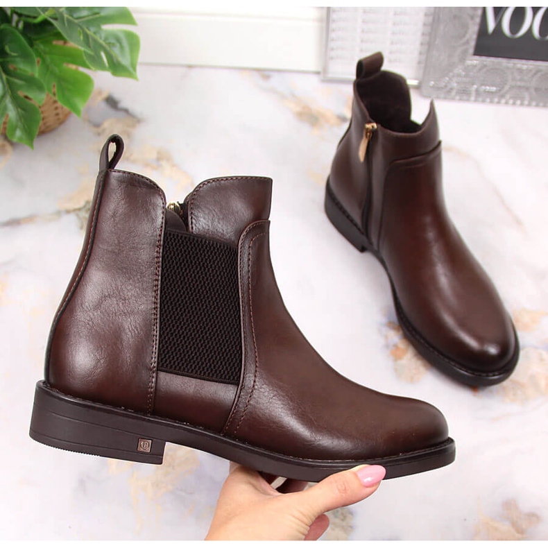 Stivali marroni da donna Jodhpur marroni Potocki WOL95B marrone 1