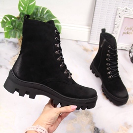 Stivali da donna in camoscio nero Potocki 1