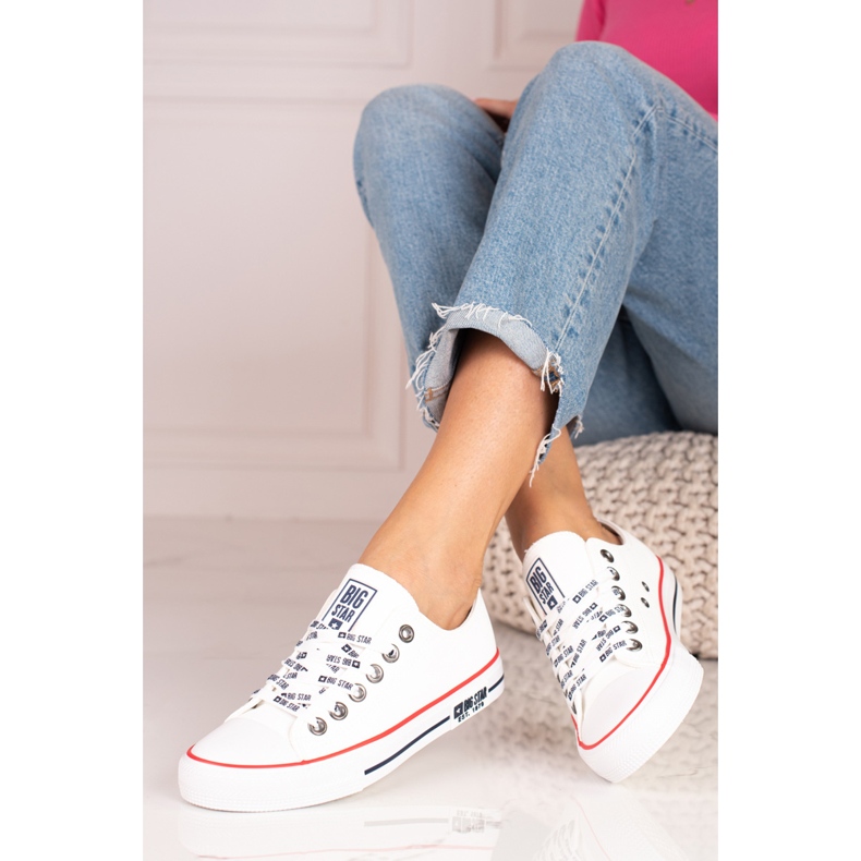 Sneakers Big Star KK274095 da donna bianco 1