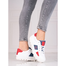 Sneakers Big Star da donna KK274041 bianco rosso blu navy 1