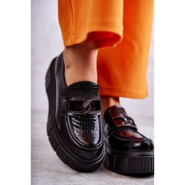 PL5 Scarpe in pelle alla moda sulla piattaforma Black Marsol nero 2