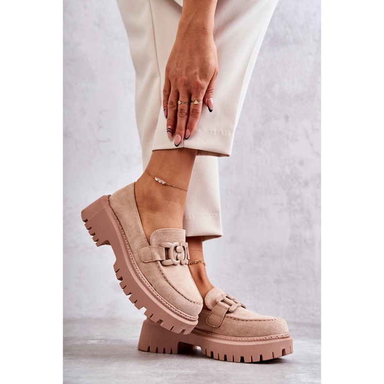FB2 Francesine da donna con ornamento Beige Leeza 2