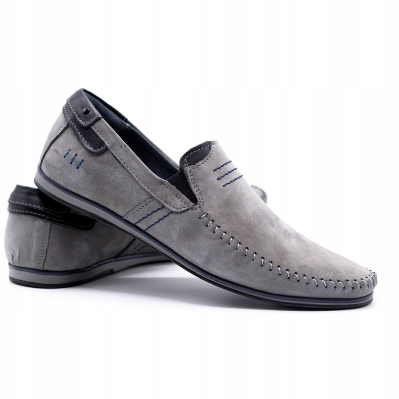 KOMODO Mocassini uomo in pelle 876 grigio 3