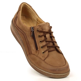 Helios Scarpe comode in pelle marrone 1