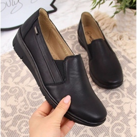 Helios Scarpe in pelle, senza lacci nero 1