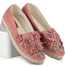 Marquiz Scarpe basse slip-on con decorazioni rosa 1