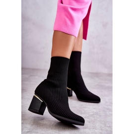 PS1 Stivali Da Donna Con Calzino Elastico Nero Carmon 2