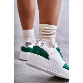 Scarpe Sportive Basse Da Donna Sulla Piattaforma Kyllie Bianche e Verdi bianco 2