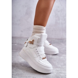 FB2 Scarpe sportive alte da donna isolate bianche Lexa bianca 1