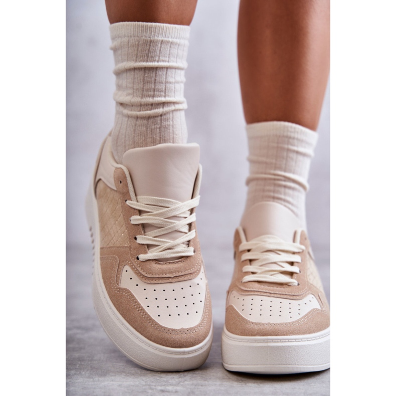 Scarpe sportive basse da donna sulla piattaforma Kyllie beige 2