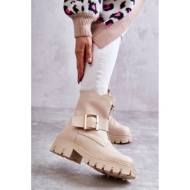 Stivali caldi da donna con cerniera Torey beige 1