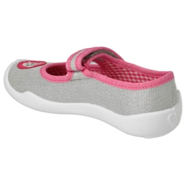 Scarpe per bambini Befado con velcro 114X501 argento/rosa 2