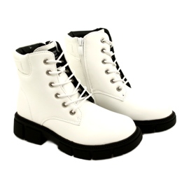 American Club American High Girls's Workers Shoes White White bianco 4