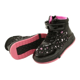 American Club Stivali americani Stivali caldi XD66 Nero rosa 4
