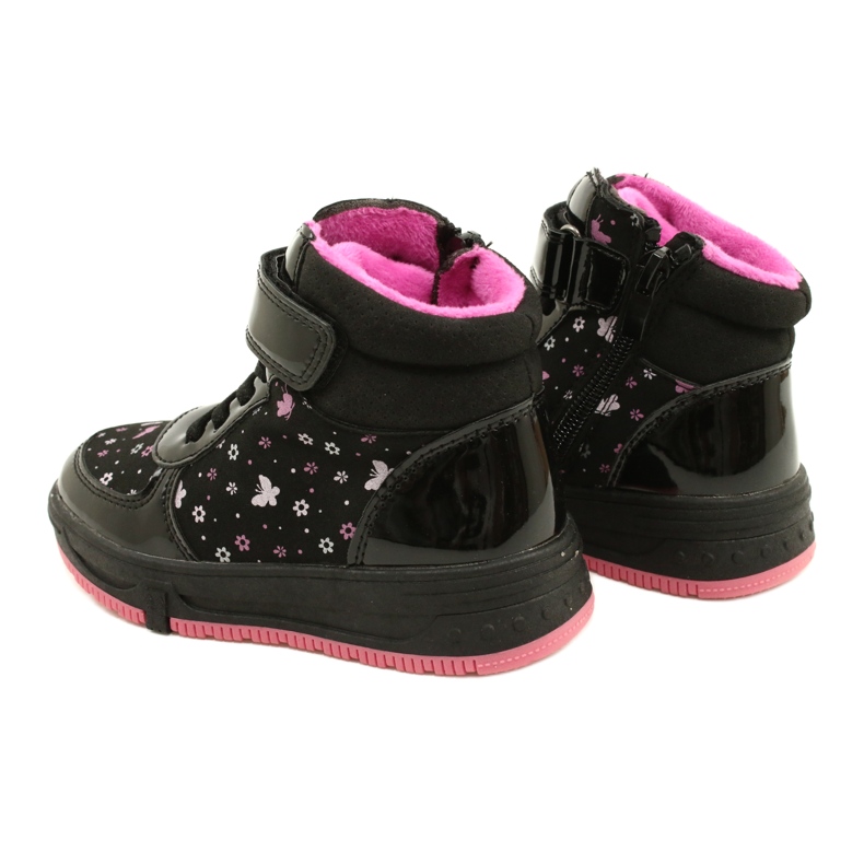 American Club Stivali americani Stivali caldi XD66 Nero rosa 5