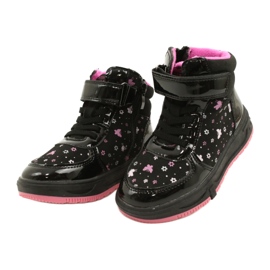 American Club Stivali americani Stivali caldi XD66 Nero rosa 2