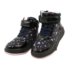 American Club Stivali americani Stivali caldi XD66 Blu navy rosa 2
