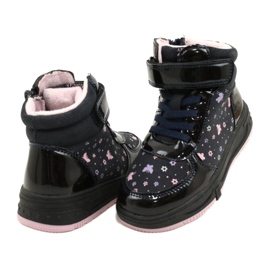 American Club Stivali americani Stivali caldi XD66 Blu navy rosa 3