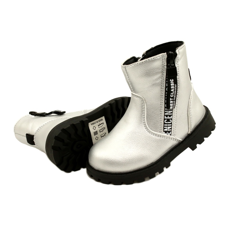 Silver Boots for Girls Miss 22DZ23-5268 argento 3