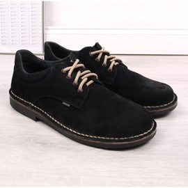 Scarpe in pelle, camoscio per uomo, nero Gregor 1108 1