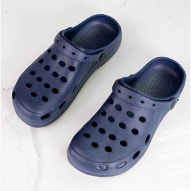 Ciabatte da uomo leggere Shelovet blu navy 2