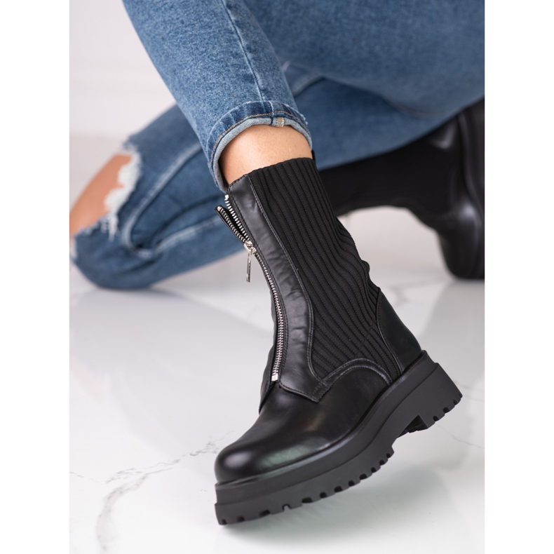 Borse Shelovet da donna nere con cerniera nero 2