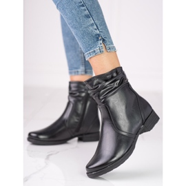 Stivali da donna classici con tomaia Shelovet arruffata nero 1